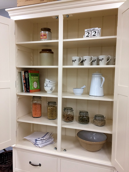 freestanding larder cupboard with 4 fully adjustable shelves