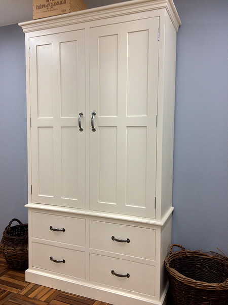 freestanding larder pantry cupboard with shelves &amp; 4 drawers