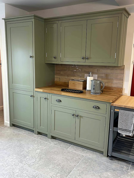 3 drawer handmade kitchen cupboard - soft close runners