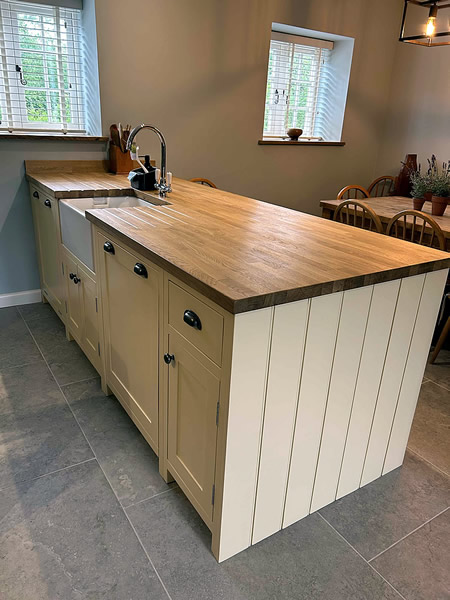 3 drawer handmade kitchen cupboard - soft close runners