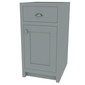 450mm shaker in-frame single door/drawer base cabinet