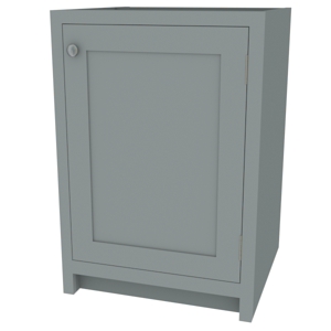 600mm shaker in-frame single door base cabinet