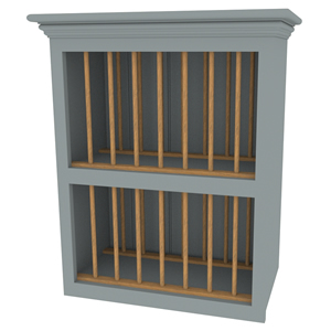 600mm shaker in-frame plate rack wall cabinet