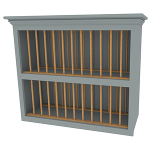900mm shaker in-frame plate rack wall cabinet