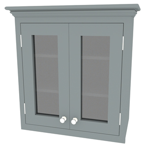 700mm shaker in-frame double glazed door wall cabinet